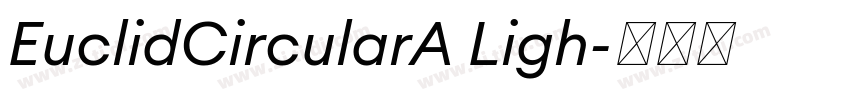 EuclidCircularA Ligh字体转换